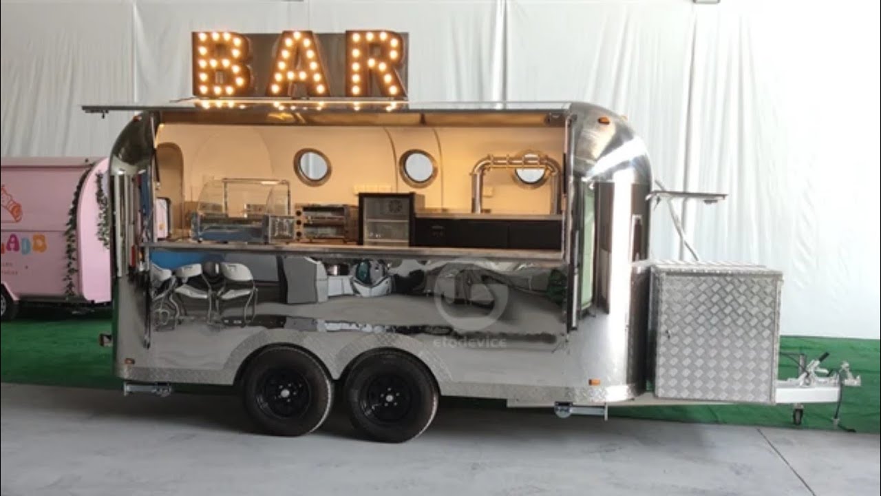 Mobile Beer cart Airstream Beer Cart Customized Food Trailer Mobile Food Truck