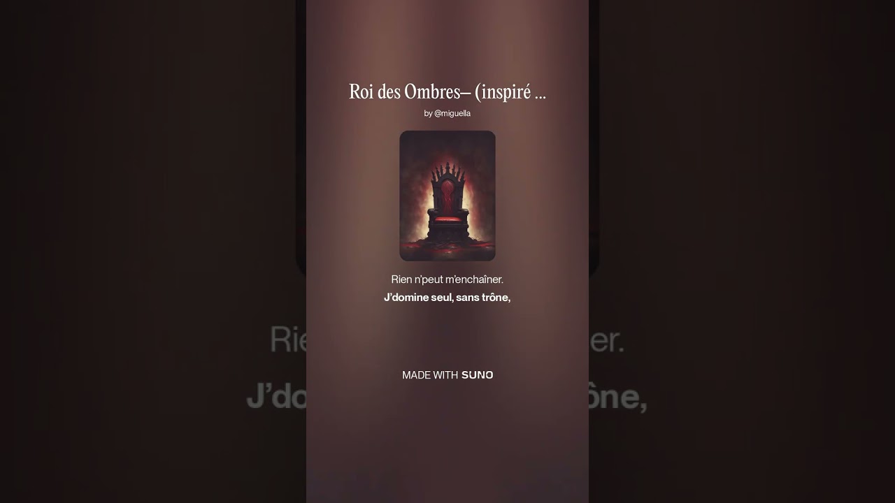 Roi des Ombres– inspiré de Sung Jin Woo – Solo Leveling