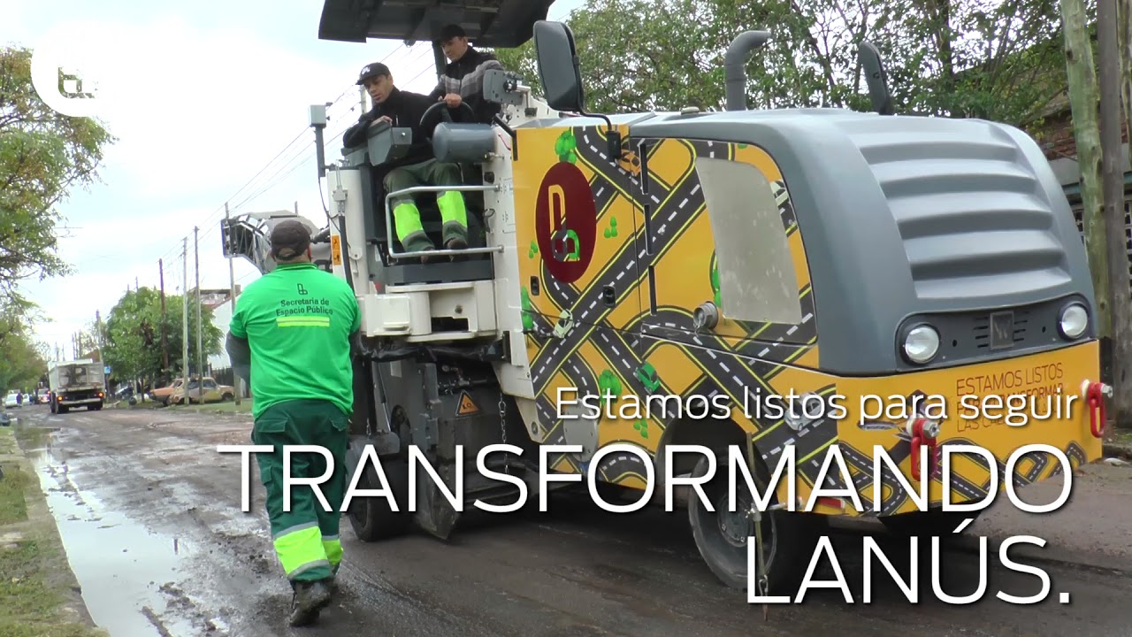 Mejoramos las calles de Lan&uacute;s con nuestra nueva Fresadora