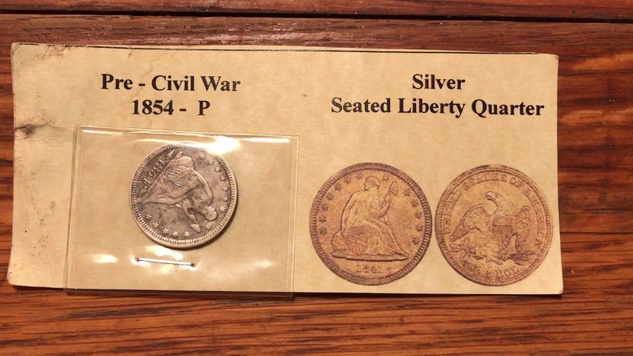 Pre-Civil War 1854-P Silver Seated Liberty Quarter