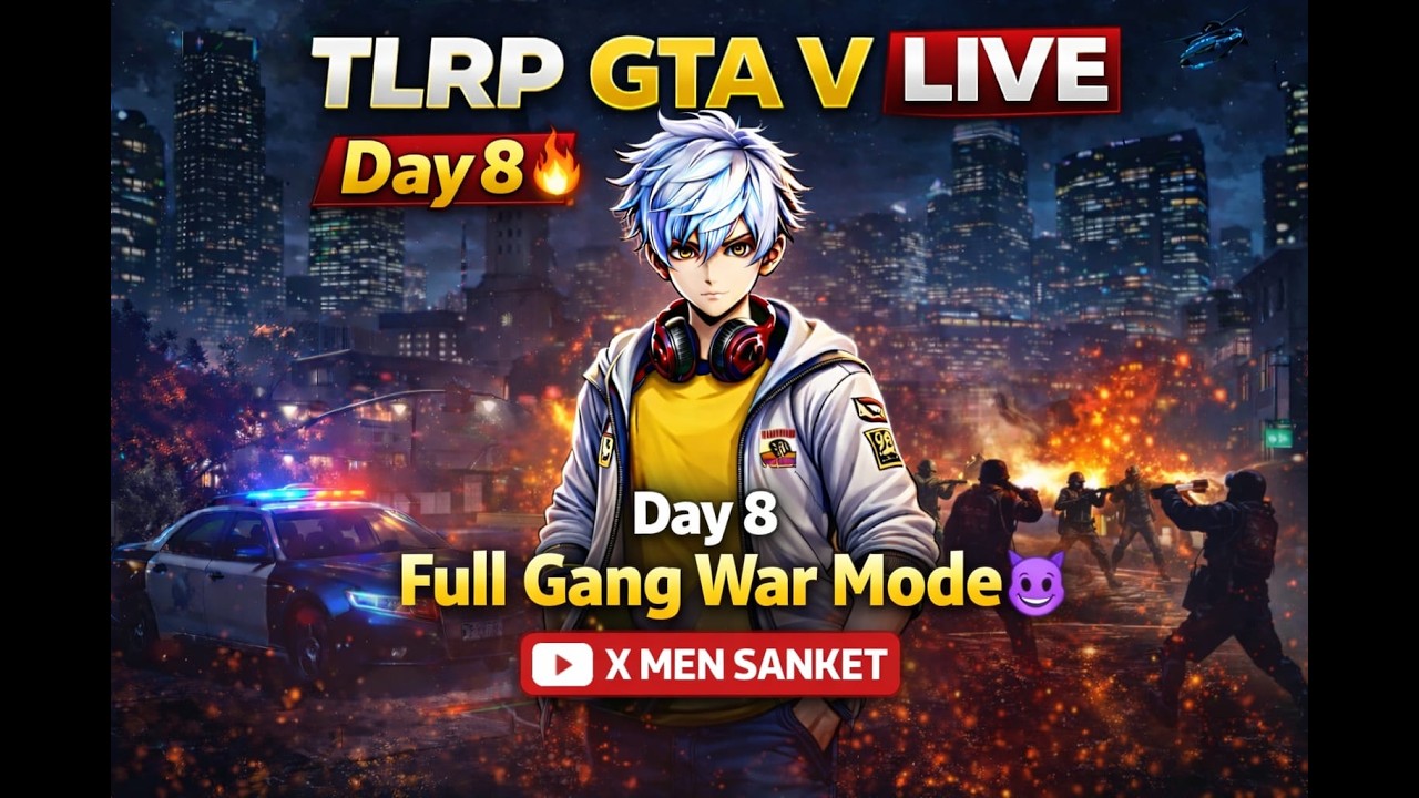 GTA V RP INDIA 🔥 Day 8 | Sab Kuch Badalne Wala Hai 😳 | X MEN SANKET LIVE