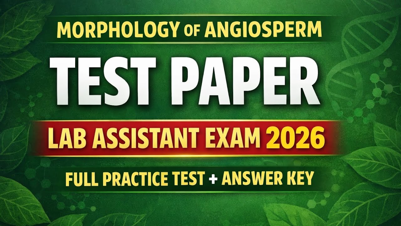 Lab Assistant Exam 2026 Preparation 🌿 |Most Expected Questions | Full Test + Answer Key#biology 