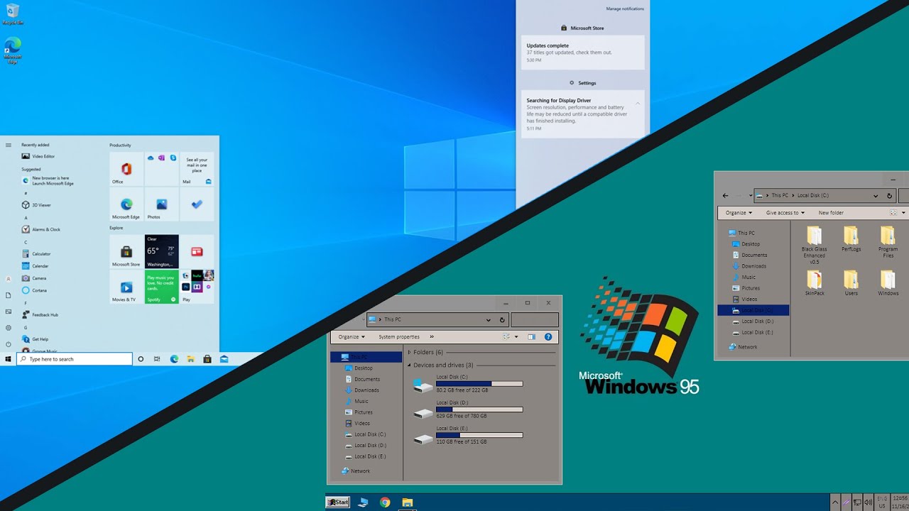 Как сделать Windows 10 похожей на Windows 95