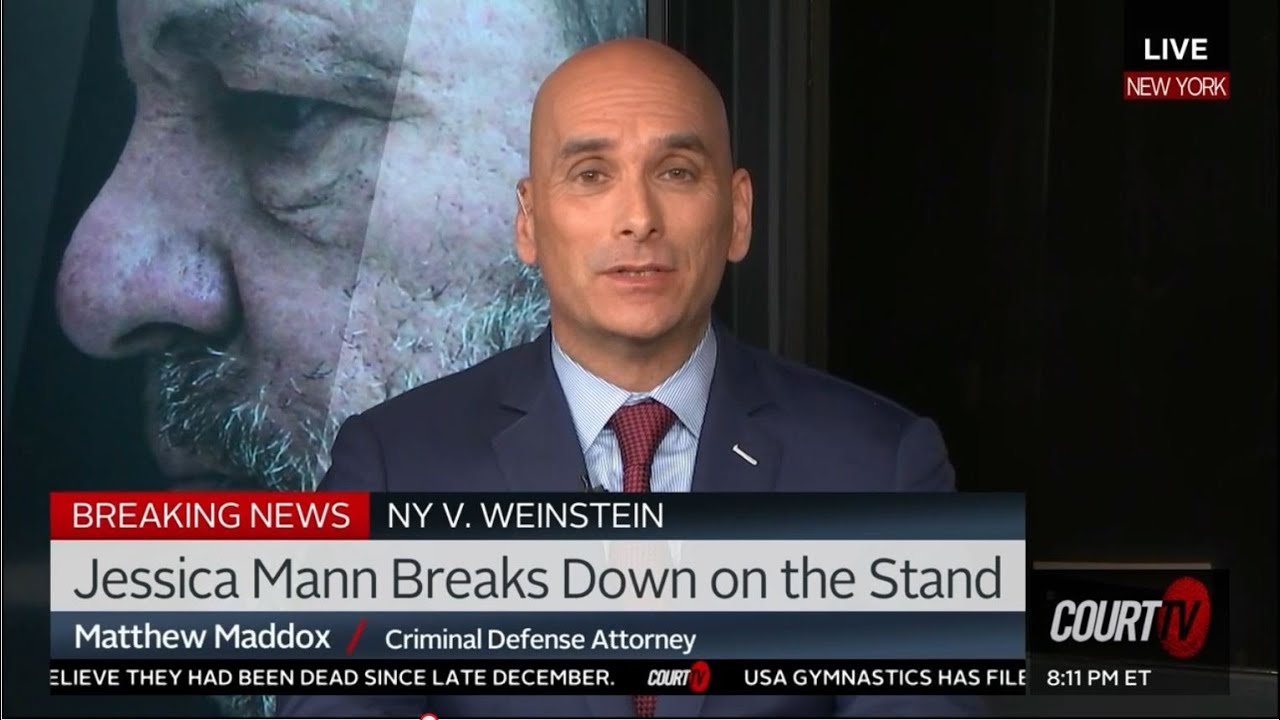 Court TV asks Matthew about H. Weinstein prosecution witness testimony and defense strategy