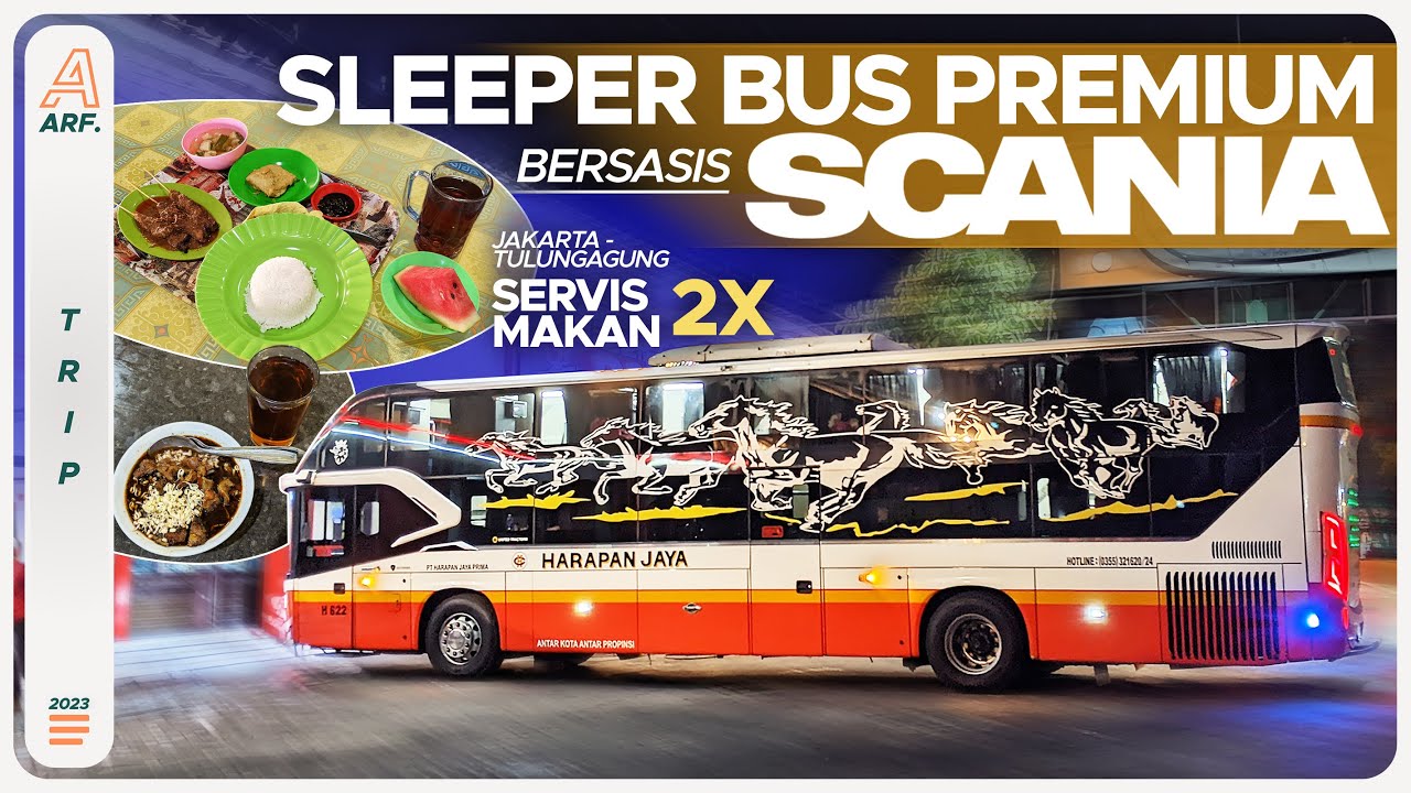 TIKET Rp 550.000 NAIK SLEEPER BUS PREMIUM !! Trip Harapan Jaya SS05 Jakarta - Tulungagung