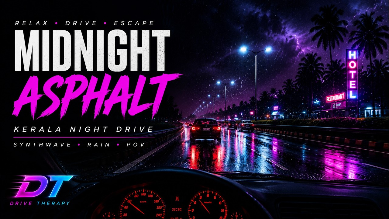 Midnight Asphalt 🌙 | Synthwave Night Drive | Midnight Highway