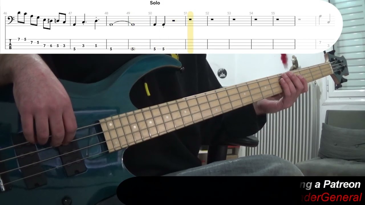 Montrose - I Got The Fire Bass Cover (With PlayAlong Tab)