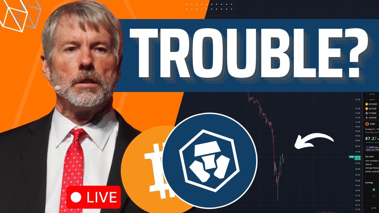 Live: Strategy in Trouble & Cronos (CRO) Charts - The Midweek Update