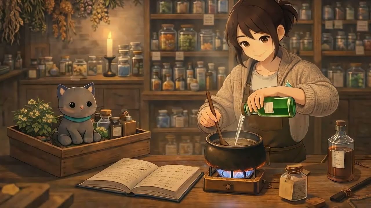 Herbal Workshop Night | Cozy Cottagecore Vibes (1 Hour Chill Music)