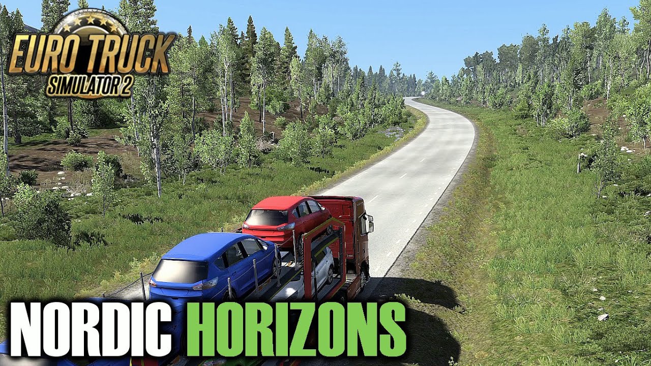 1,500km North through Sweden in Euro Truck Simulator 2 - ETS2 Nordic Horizons DLC