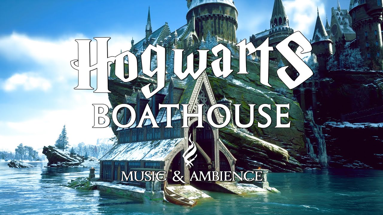 Boathouse at Hogwarts - Cozy January - Hogwarts Legacy Ambience - Harry Potter Music