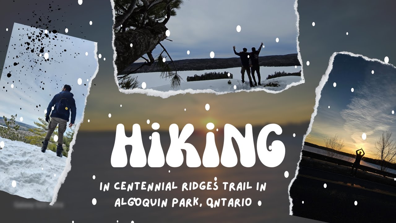 Hiking in Ontario Algonquin Park Centennial Ridges Trail in Winter