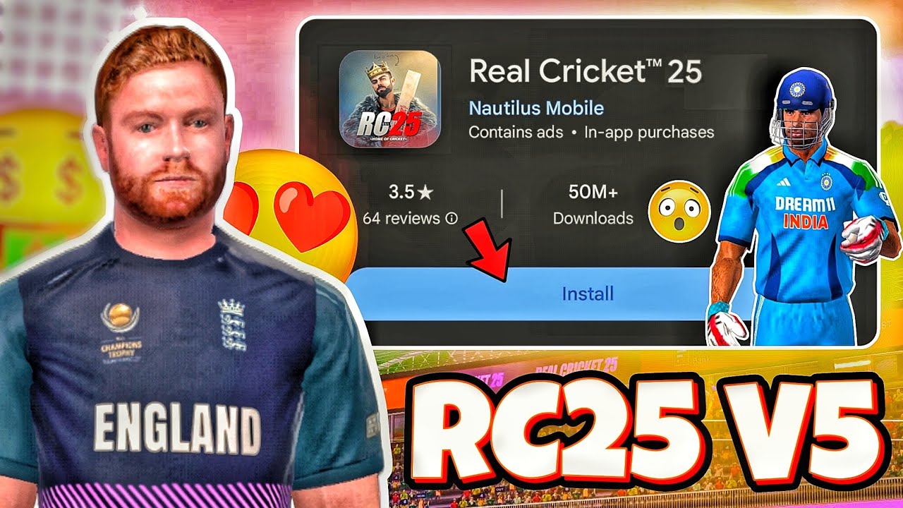 🗿How To Download Real Cricket 25 V5🔥‼️ Full Process | RC25 Big Mega Update | RC25