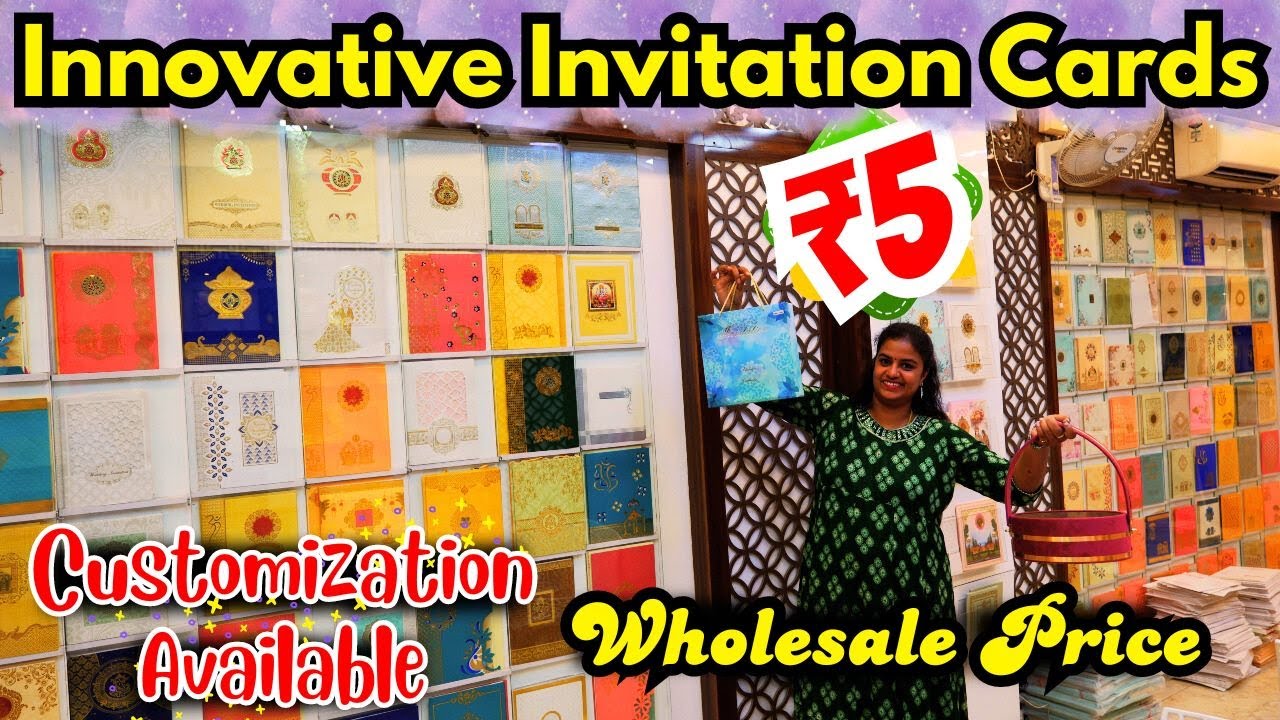 யாரும் தர முடியாத விலையில் ₹5 முதல் Invitation Cards Wholesale Price #trending #chennai #shopping