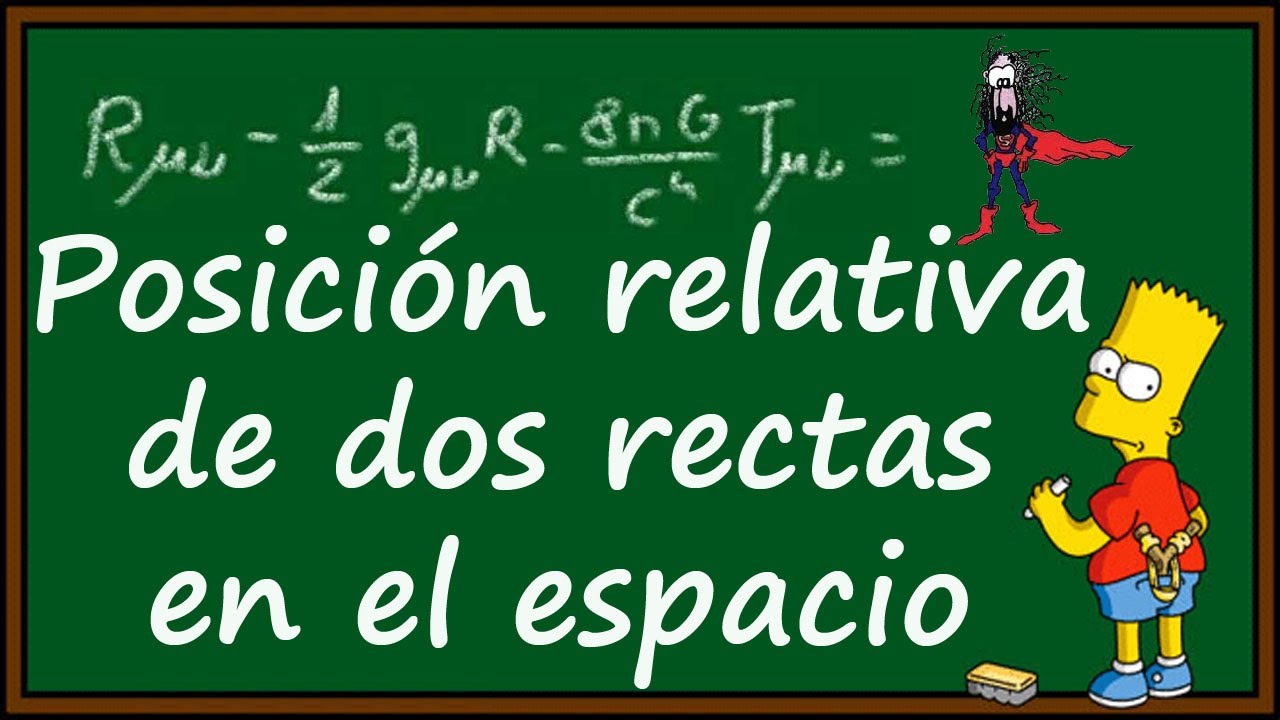 Posición relativa de dos rectas en el espacio