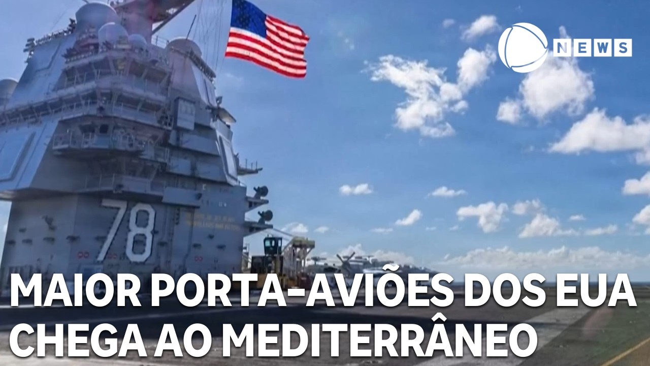EUA: maior porta-aviões do mundo chega ao Mediterrâneo