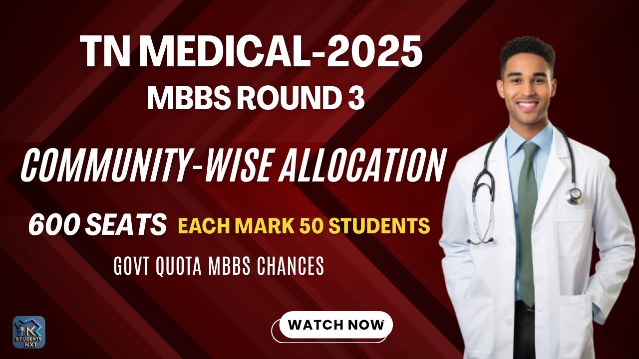 Community Cutoff List Out! TN Medical 2025 Round 3 Allocation ExplainedI | Student Nxt