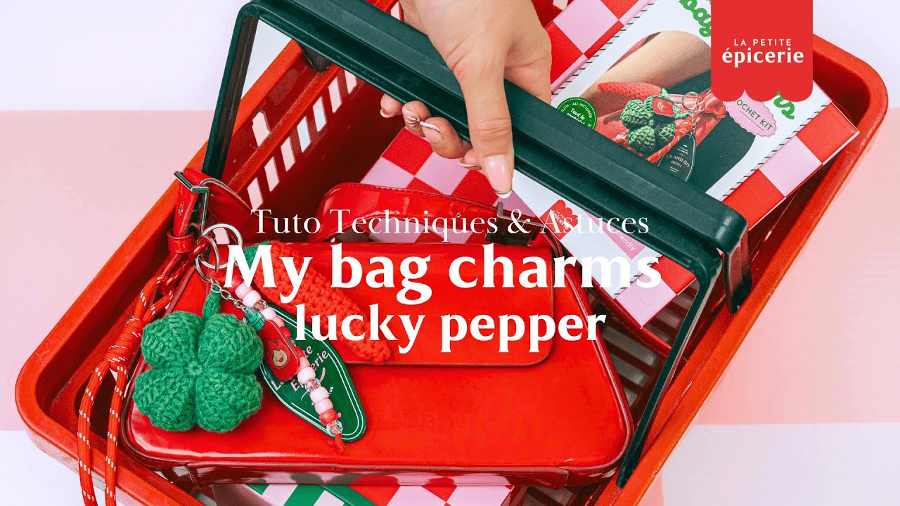 Crochet DIY : réalisez un bag charm Piment & Trèfle 🍀🌶️