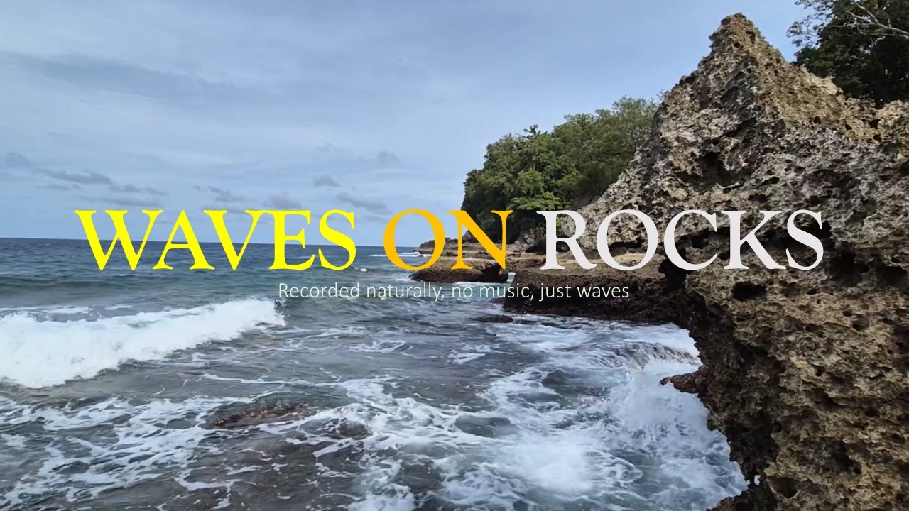 Ocean Waves on Rocks ASMR | Deep Sleep & Stress Relief | Natural Sea Sounds | Huluwa Beach