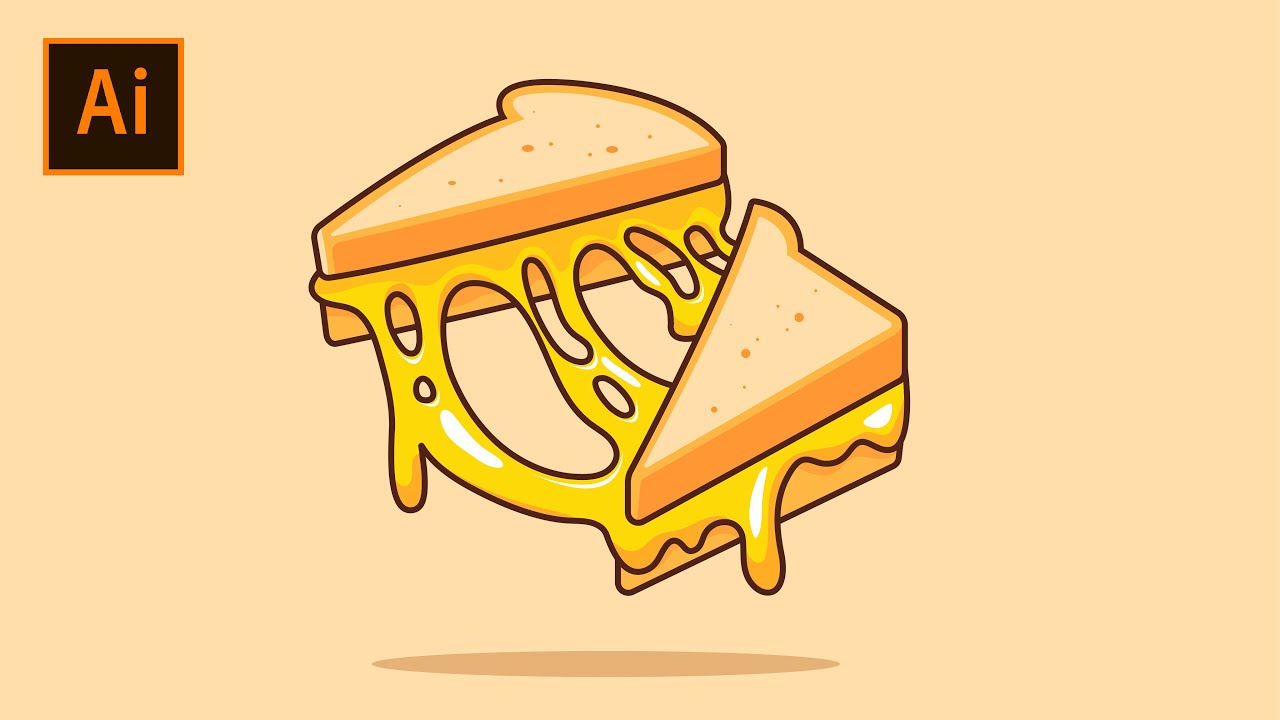 Create Food Vector Design | Sandwich Illustration Step By Step | Adobe Illustrator CC Tutorial