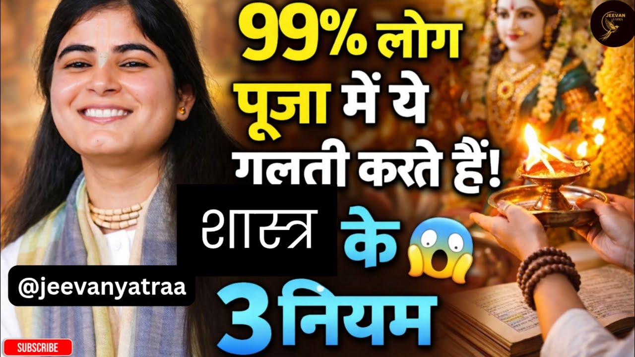 99% लोग पूजा में ये गलती करते हैं! 😱 शास्त्र के 3 नियम @Chitralekhaji