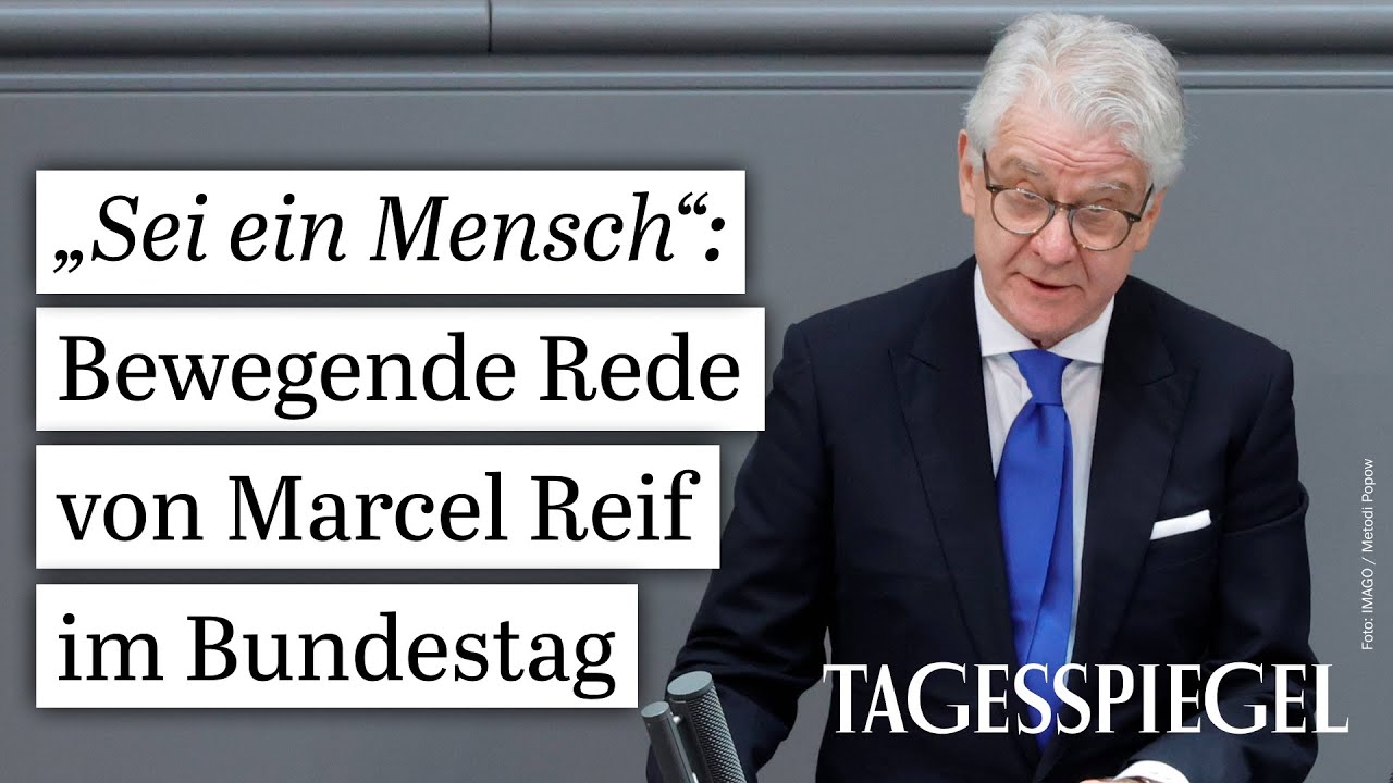 &bdquo;Sei ein Mensch&ldquo;: Bewegende Rede von Marcel Reif im Bundestag