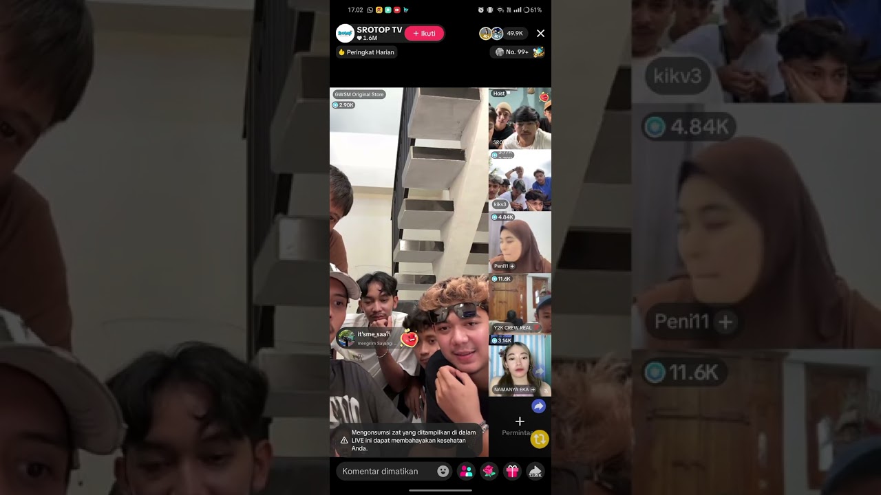 Mentahan live bareng