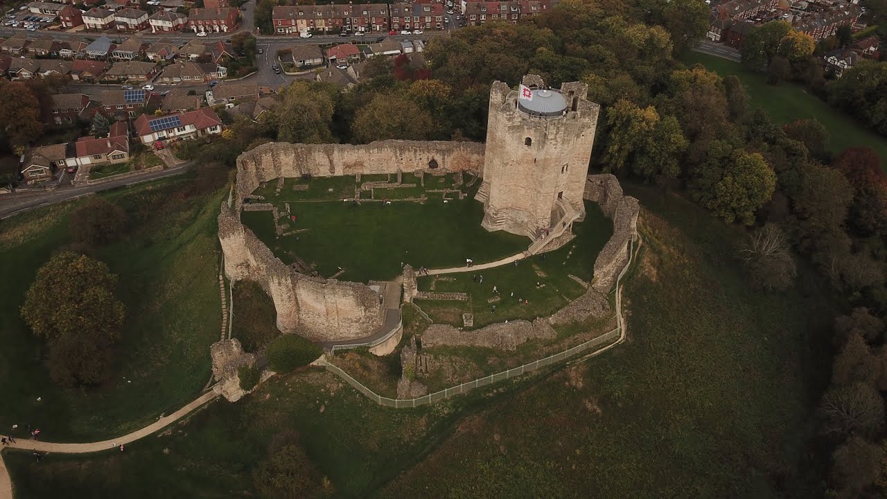 CONISBROUGH CASTLE 4k DRONE FOOTAGE 2019