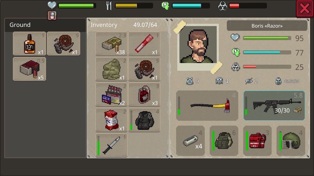 Mini Dayz 2 lab run :D (on the hunt for military gas mask)