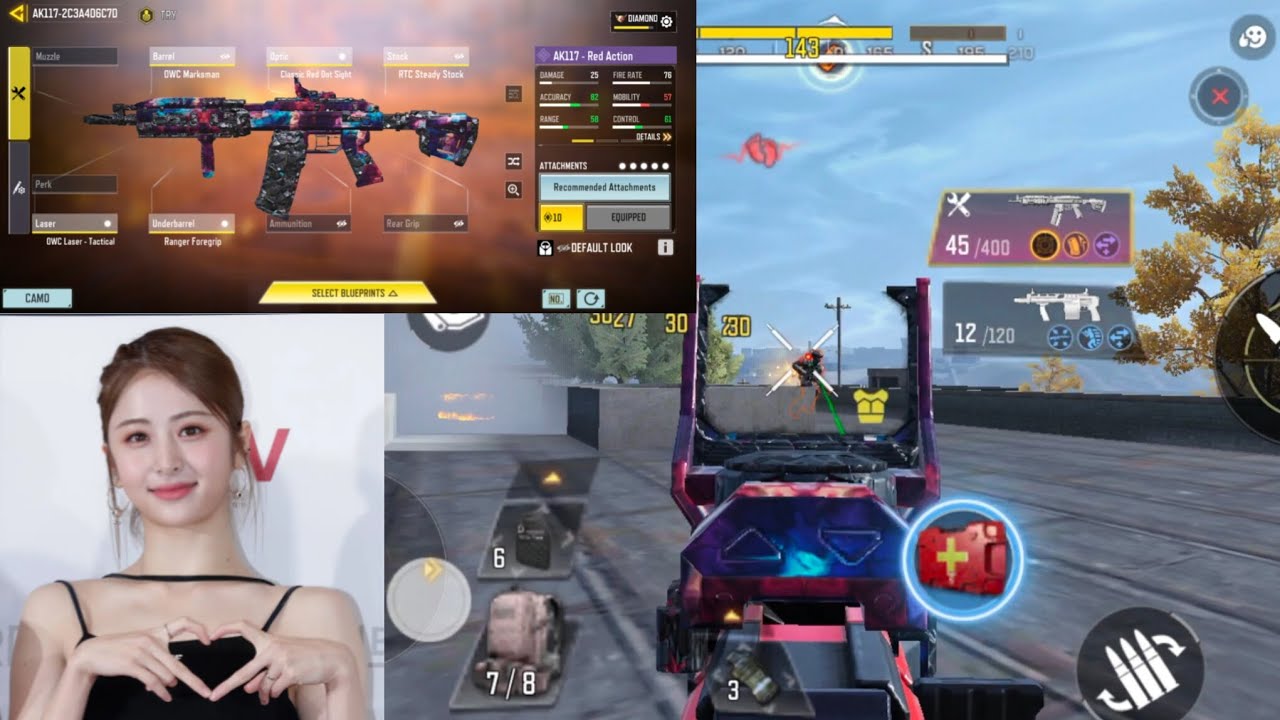 Yunjin has 0 Recoil Fast Killing at Range - Best AK117 Gunsmith CODM BR