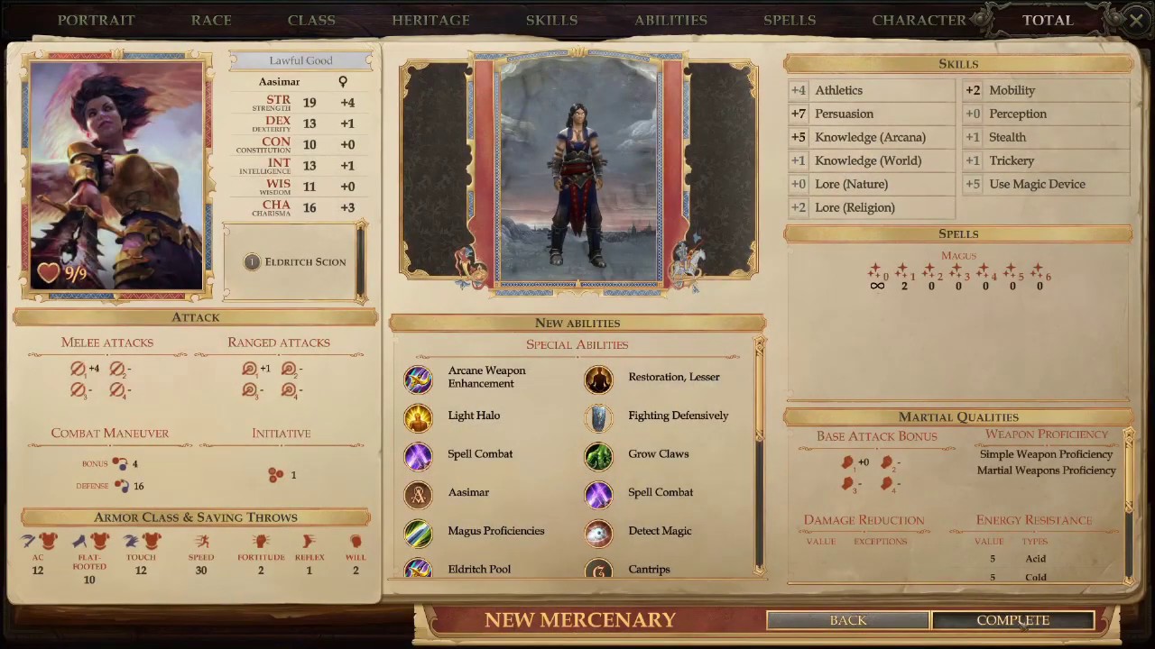 Pathfinder Kingmaker - Dragonknight Build