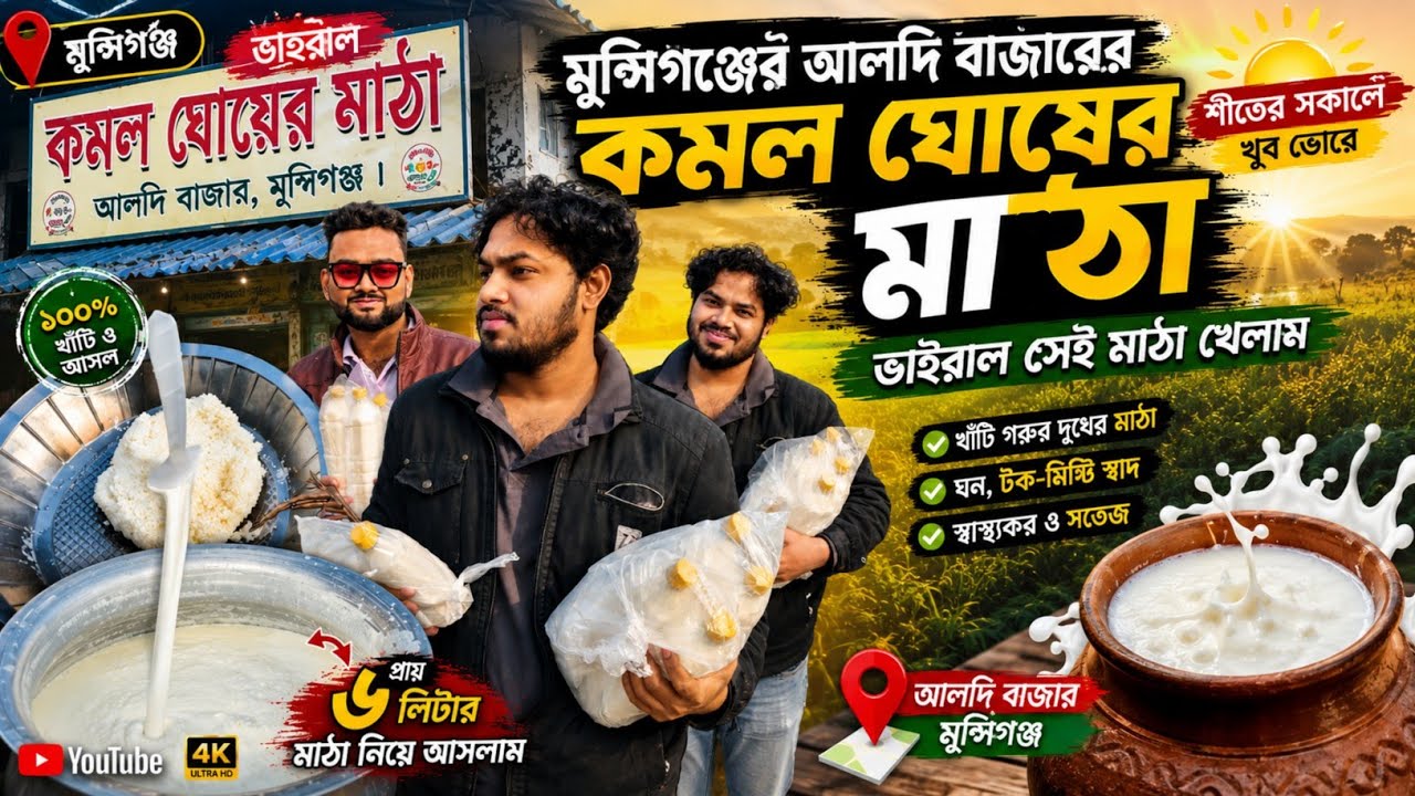আলদি মাঠা মুন্সিগঞ্জ। কমল ঘোষের বিখ্যাত মাঠার জন্য লোকজনের উচ্ছে ভরা বীর। #Aldhi Vlog #food 