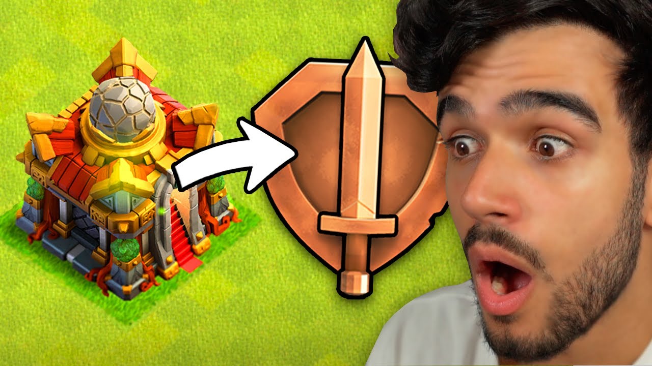 O QUE ACONTECE COM UM CV16 NA LIGA BRONZE?! CLASH OF CLANS
