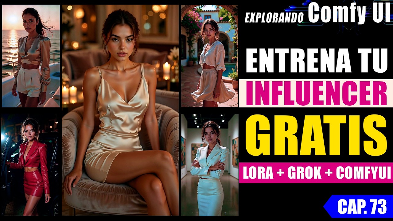 🟩 73 – ComfyUI | Tu Influencer Virtual GRATIS | LoRA con Grok + AI-Toolkit