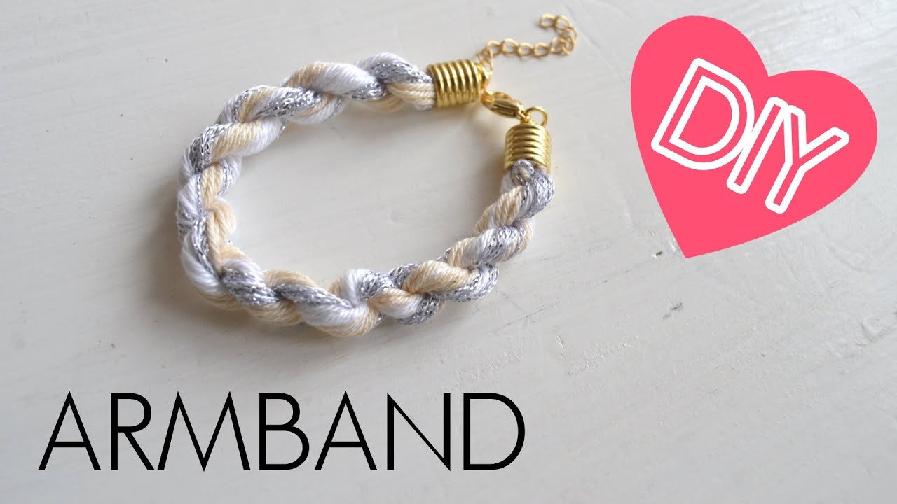 DIY Armband aus Wolle selber machen HD