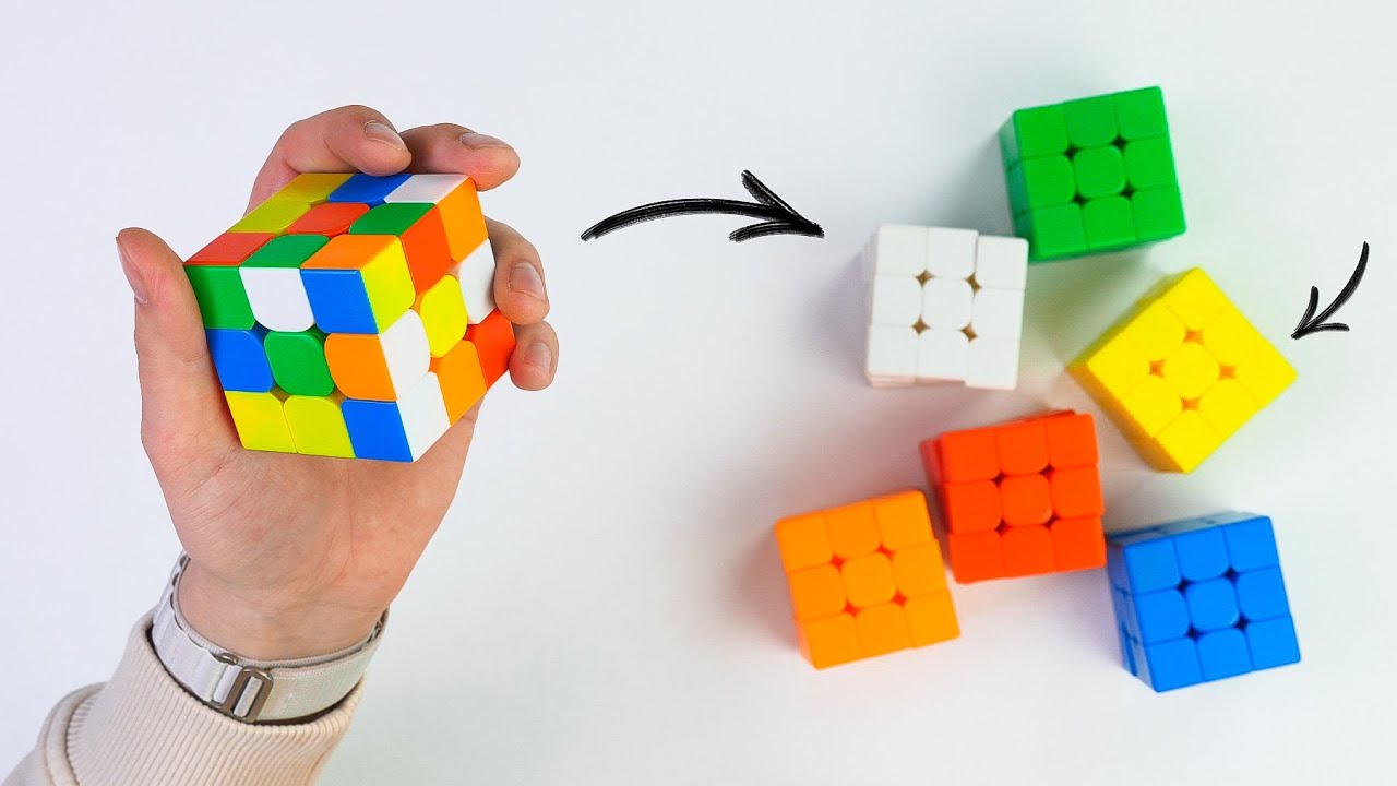I Destroyed my Rubik’s Cubes to Make This 🤯 Asmr DIY force cubes