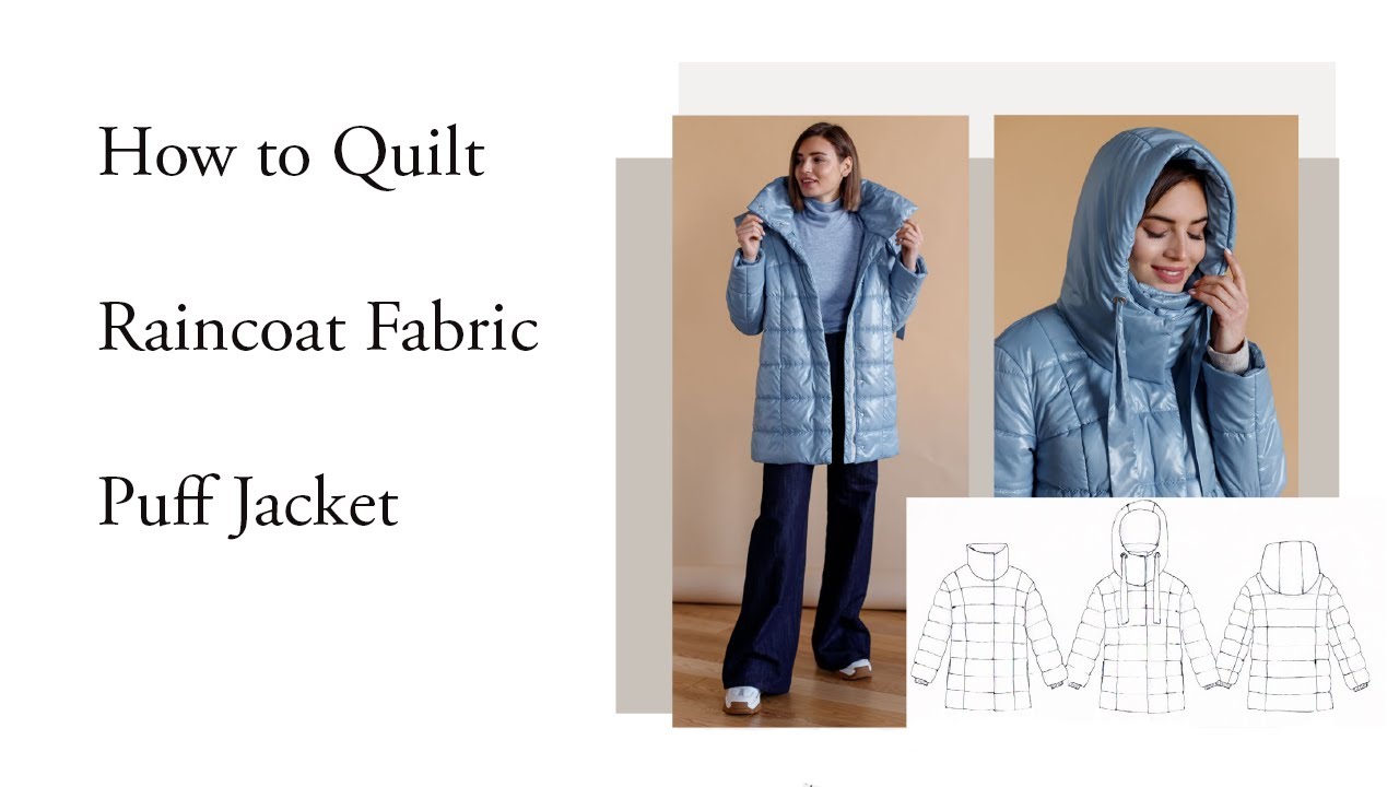 How to Quilt Raincoat Fabric with Batting/Wadding for a Puff -Jacket| PART 1