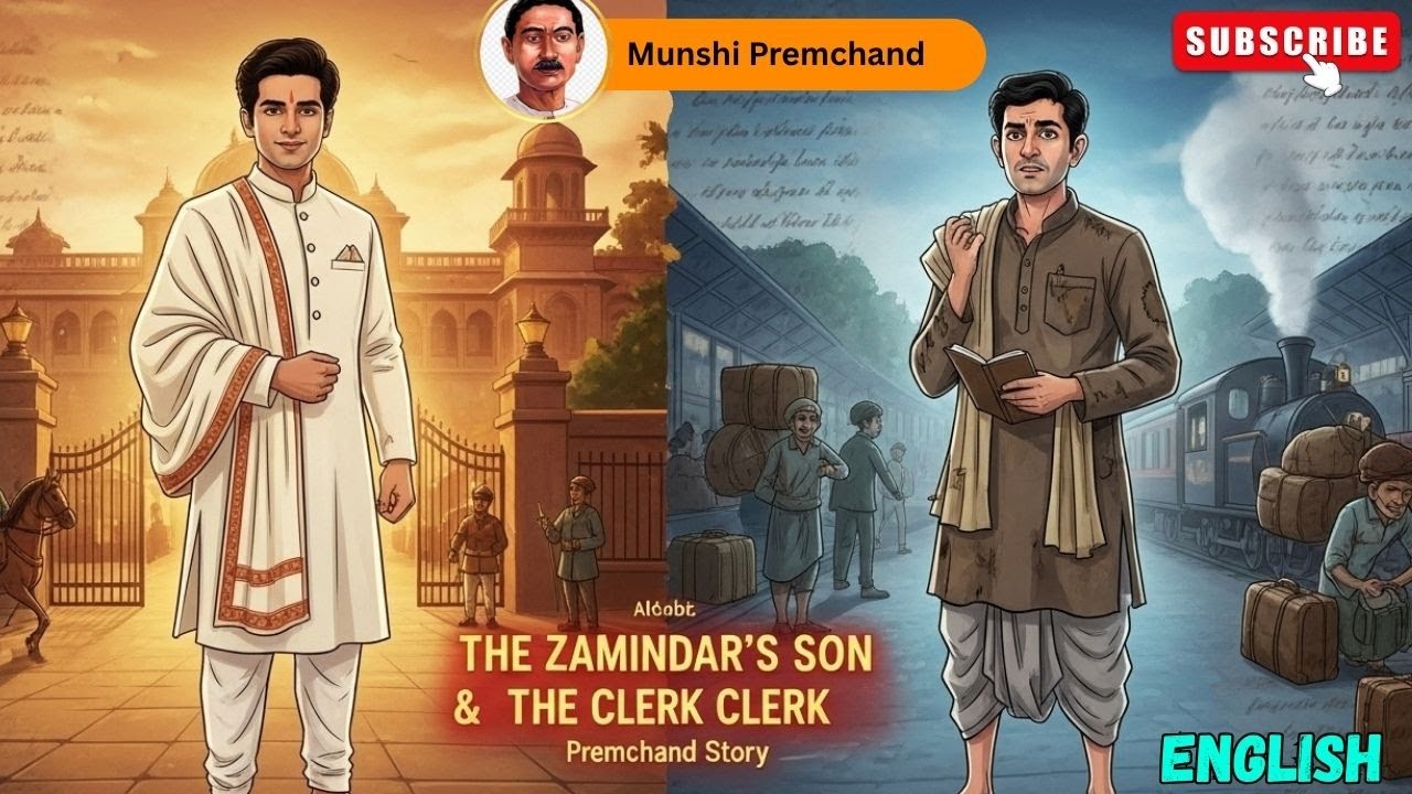 The Zamindar's son & Clerk--Munshi Premchand | Moral story in English | Animated Moral story