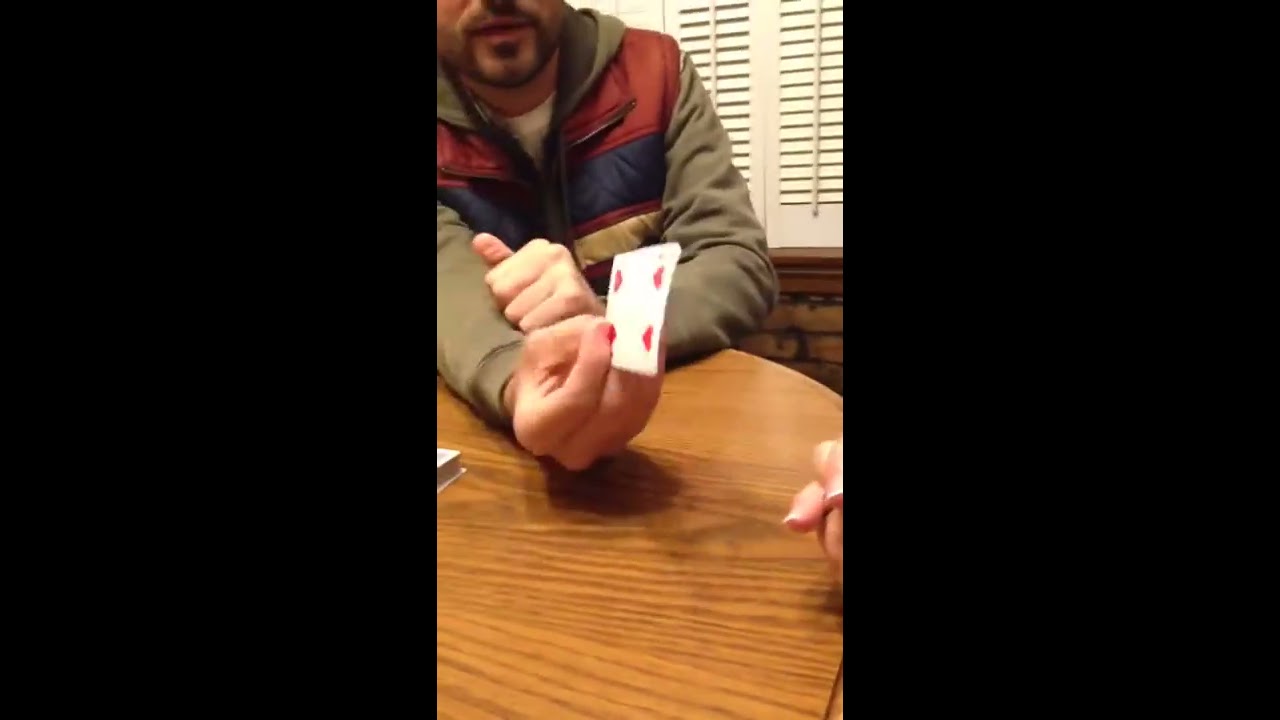 Performing Magic for my Mom - Playing Card Corner Rip (First try)