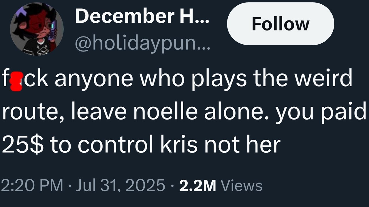 playing Weird Route makes you a bad person