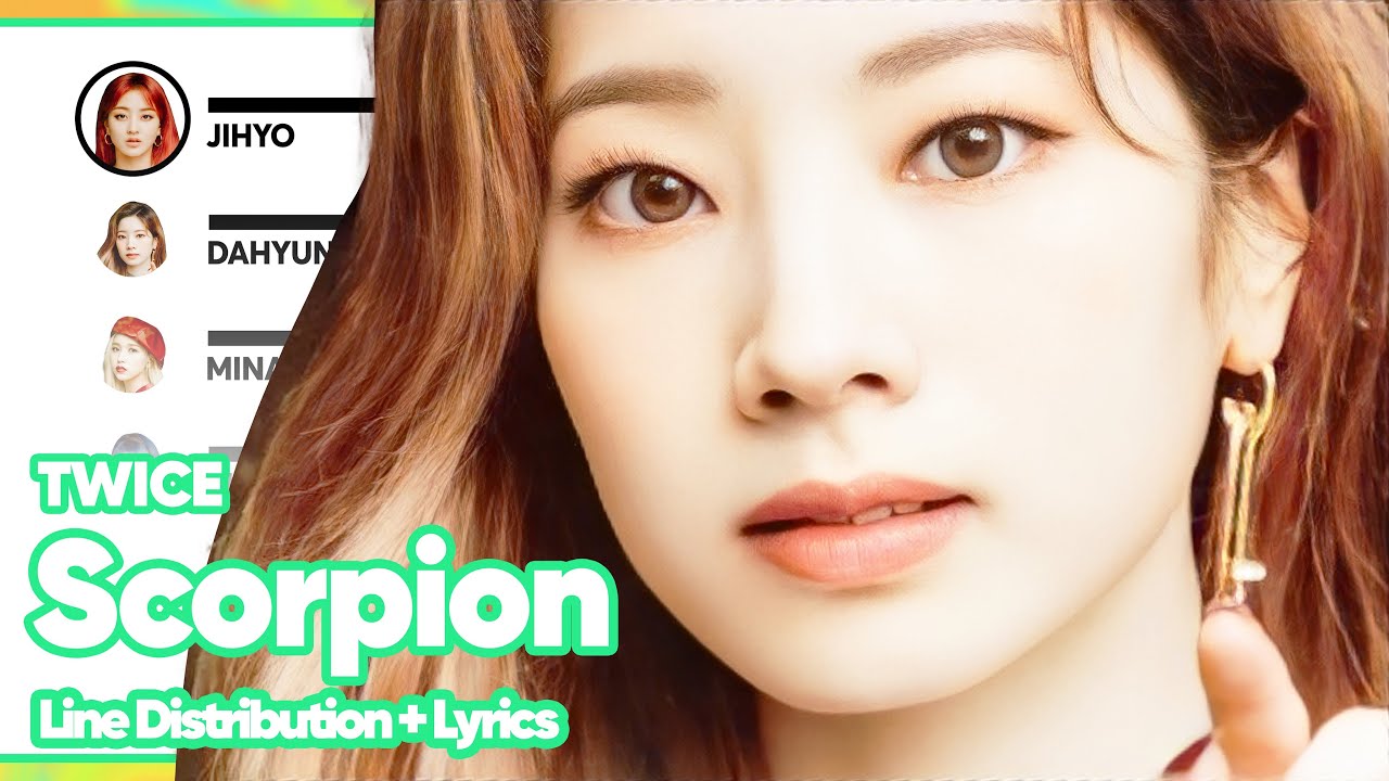 TWICE - Scorpion (Line Distribution with Color-Coded Lyrics)