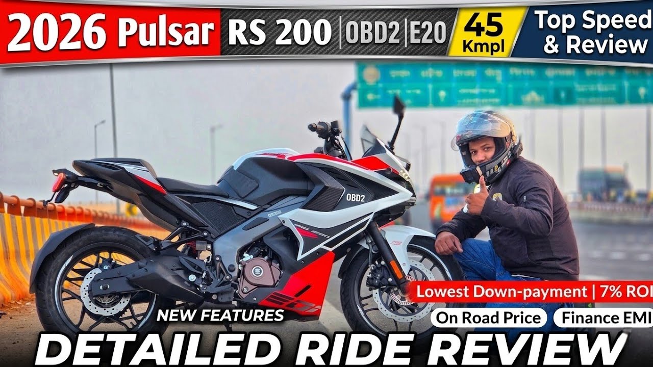 2025 Bajaj Pulsar RS 200 Detailed Ride Review | New Features, Top Speed, On Road Price, Best Emi opt