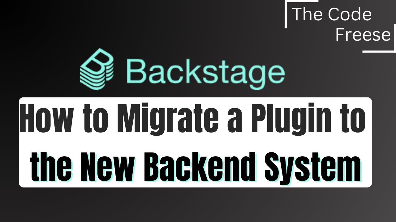 Backstage.io - How to Migrate a Backend Plugin to the New Backend System