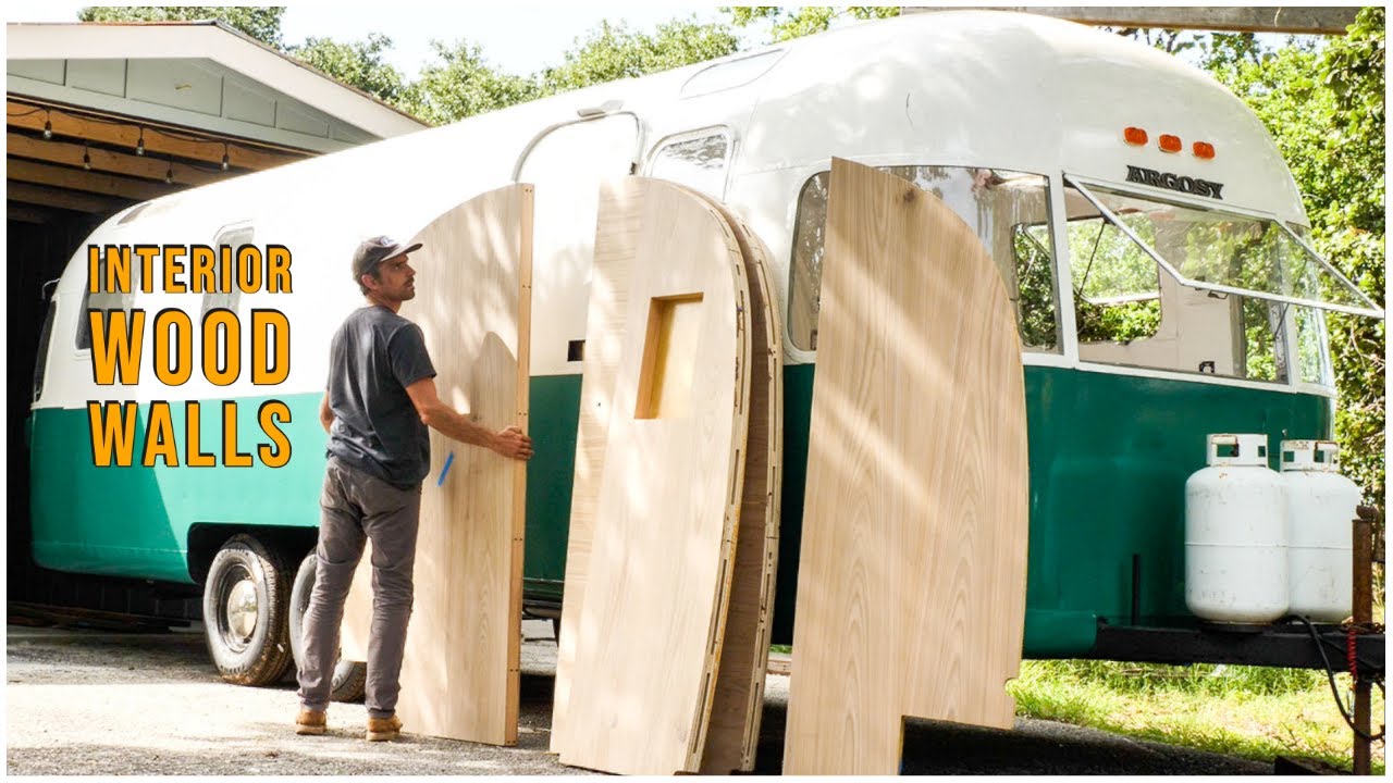 Custom Interior Wood Walls Using American Red Elm (Airstream Argosy Restoration Ep. 20)