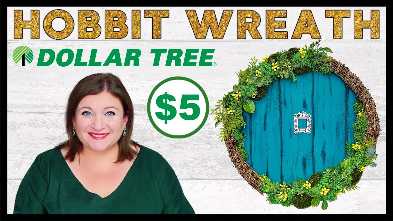 Dollar Tree HOBBIT WREATH DIY | Easy Look for less Popular High End Hobbit $5 Wreath Moss Craft