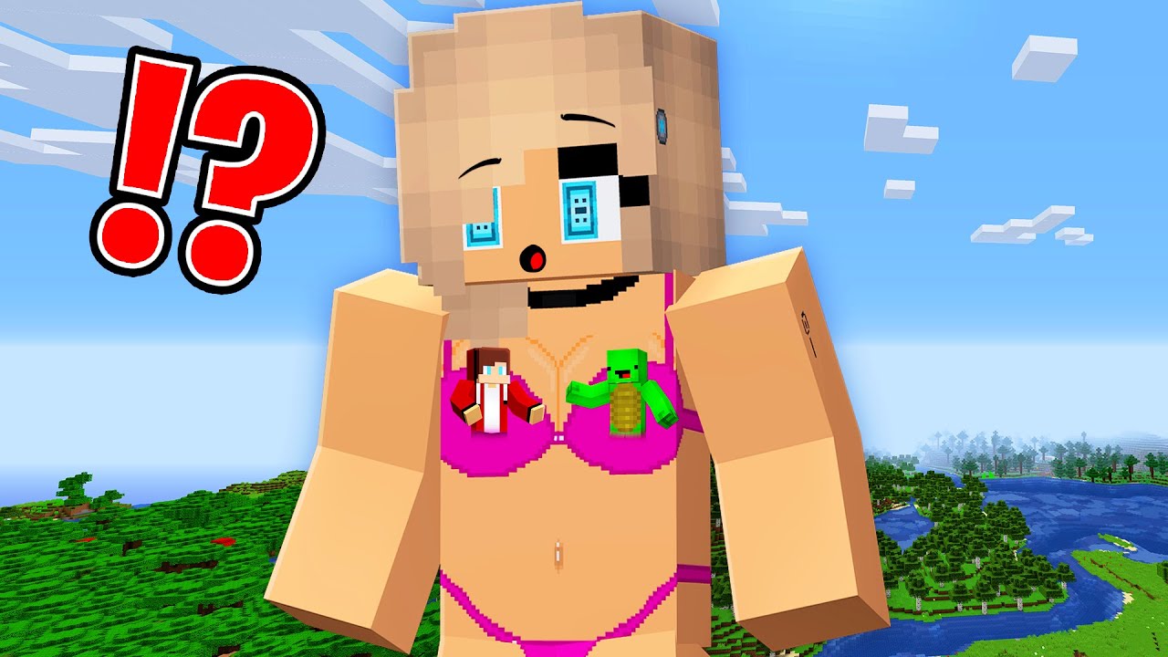 JJ Secret House Inside Girl Giant Body in Minecraft - Maizen