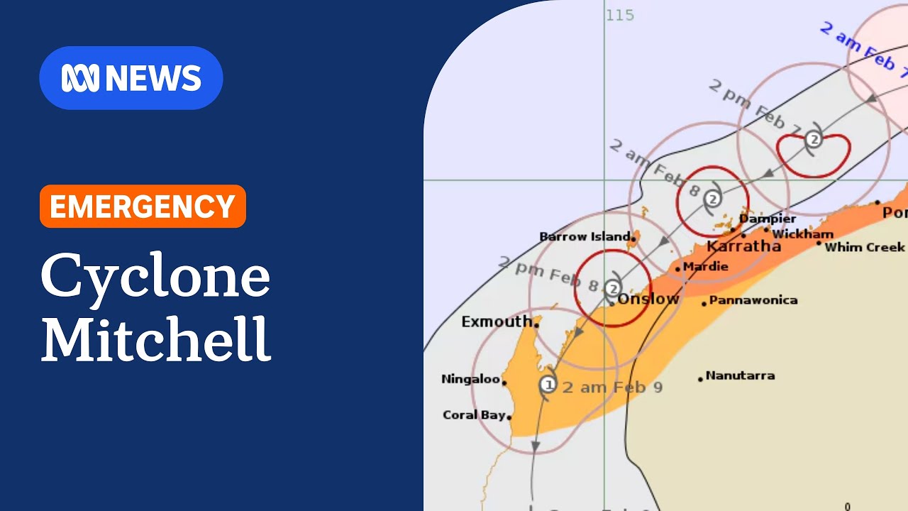 WA's Pilbara braces for intensifying tropical Cyclone Mitchell | ABC NEWS