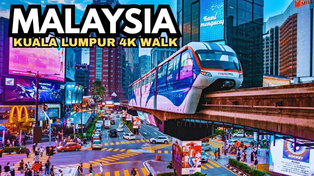 Walking Tour Through KUALA LUMPUR Malaysia 🇲🇾 | Relaxing 4K City Walk ASMR