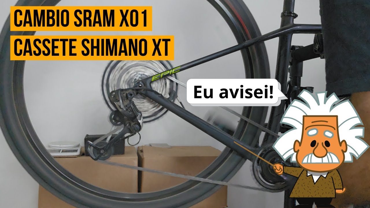Cambio SRAM com cassete SHIMANO, funciona?