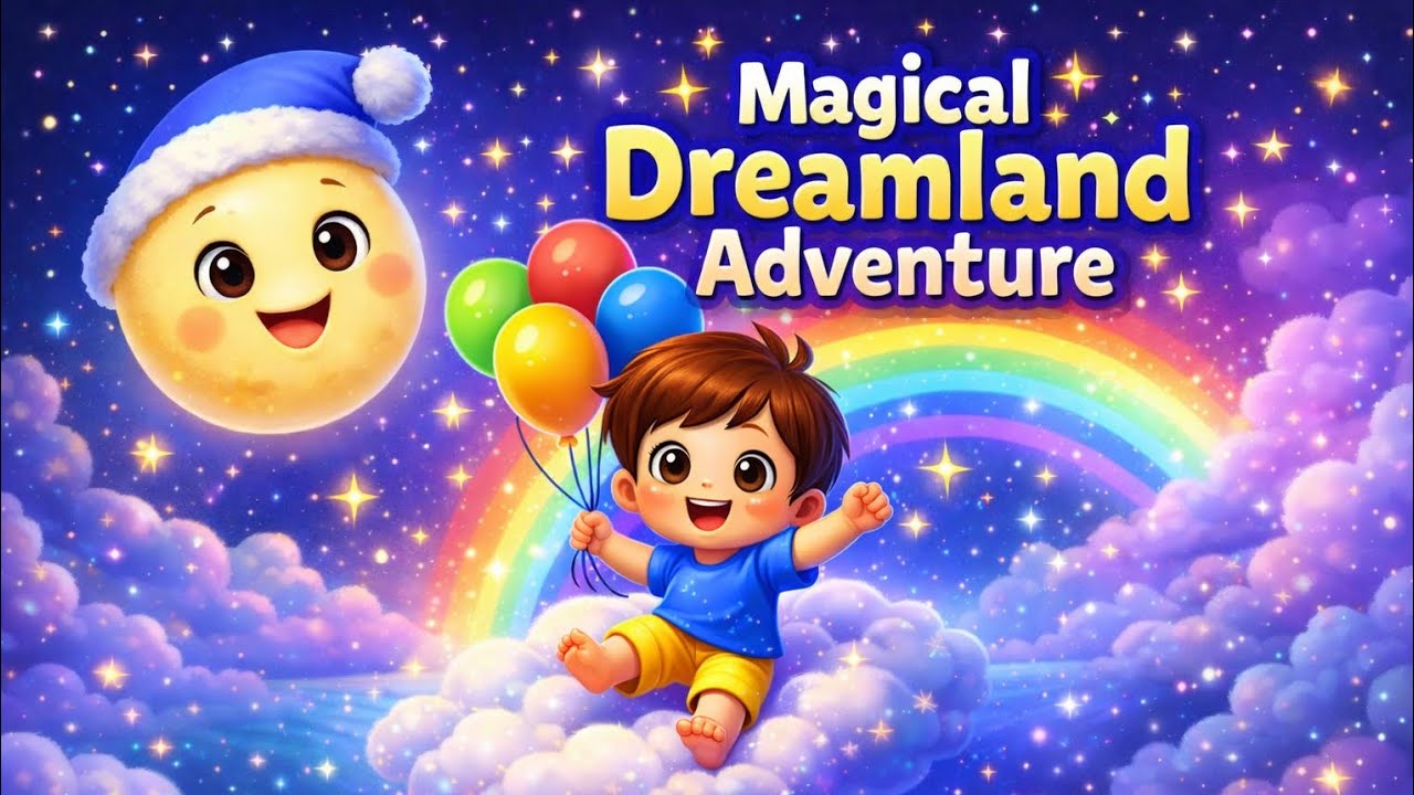 Magical Dreamland Adventure 🌙✨ | Fantasy Night Story for Kids | Fun Cartoon